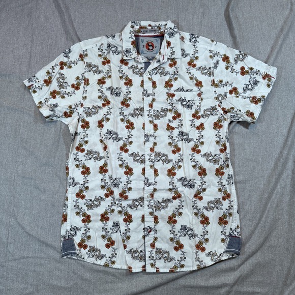 Other - Disco Panda Shirt Mens Large Dragon Floral Print Slim Fit‎ Summer Graphic Tee